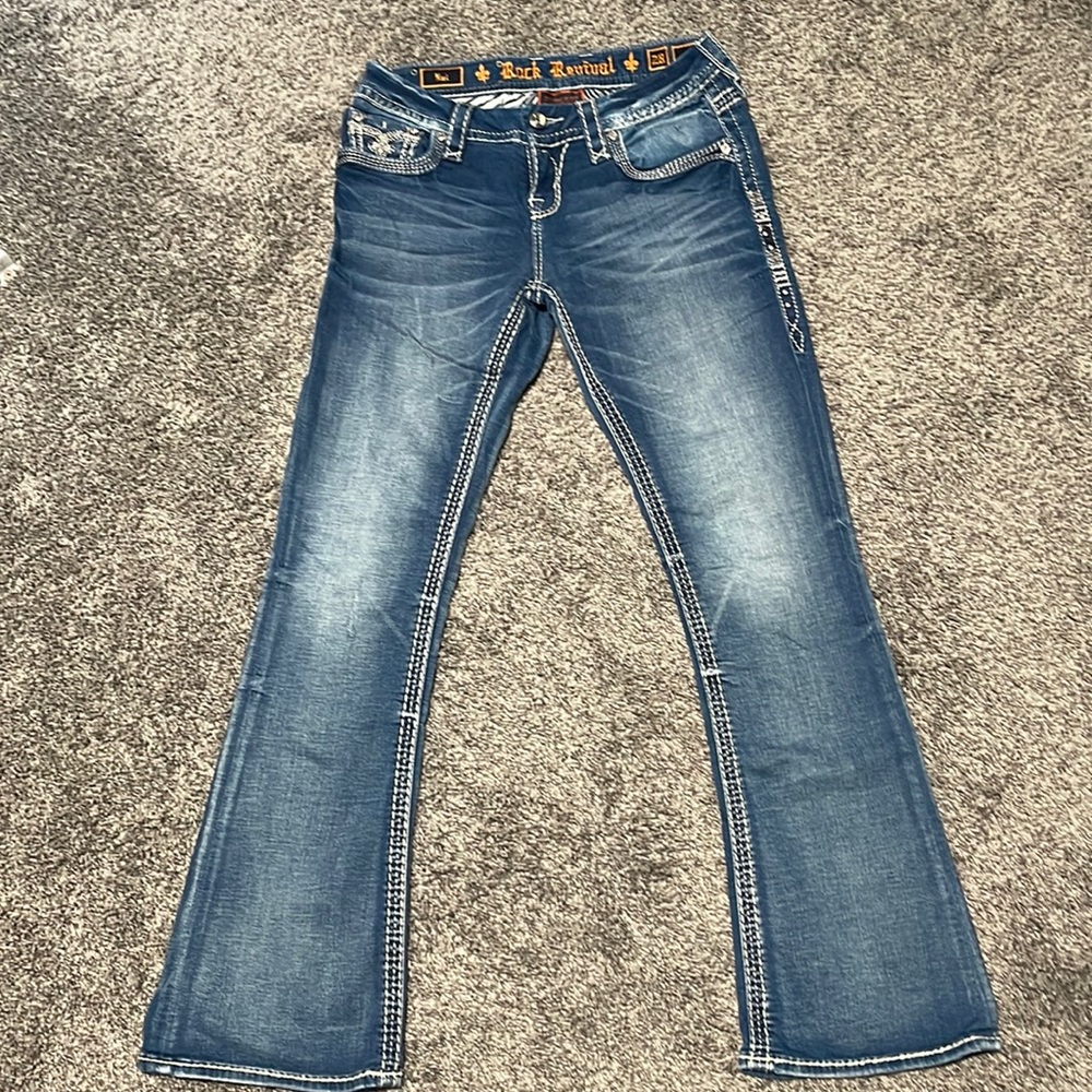 Womens Rock Revival Boot Cut Jeans “Yui” size 28.